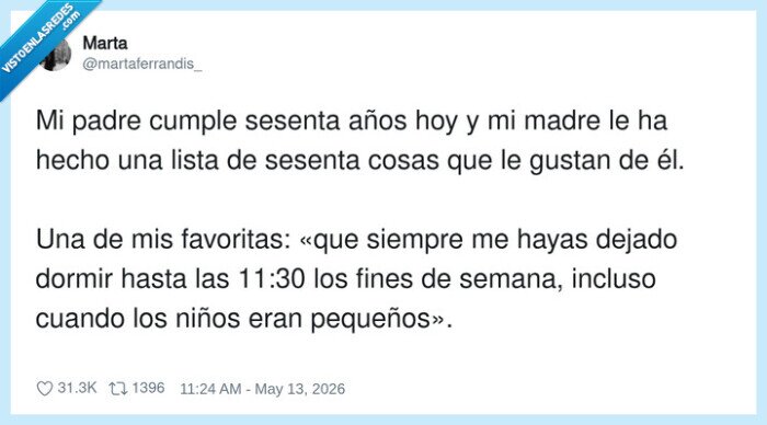 padre,60años,lista,dormir,finessemana